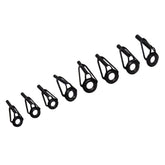 Black fishing rod repair kit top tips with stainless steel frame and ceramic ring